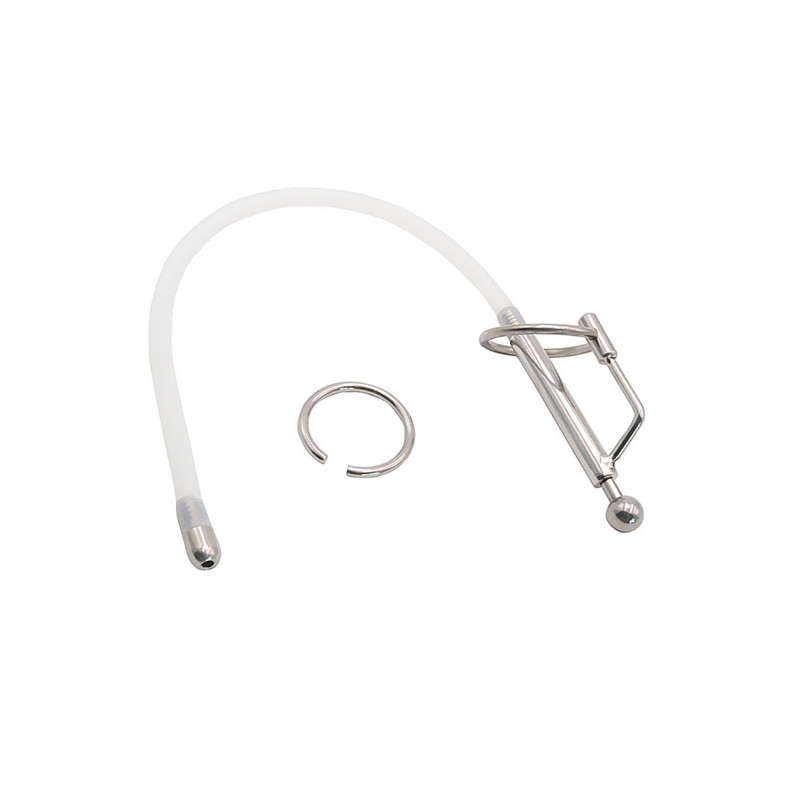 Périphériques de chasteté mâle Cathéter urétral Sound Dilator Penis Bouchons avec tube en silicone Urretherre Jouets sexuels pour hommes Piss Hol