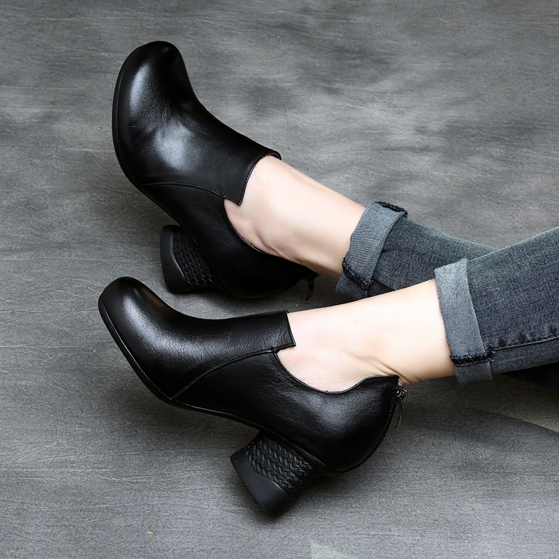 Tyawkiho Discount Handmade Spring Womens Ankle Boots Brown Genuine Leather 5CM High Heel Black Set Foot Shoes Comfortable
Tyawkiho Discount Handmade Spring Womens Ankle Boots Brown Genuine Leather 5CM High Heel Black Set Foot Shoes Comfortable