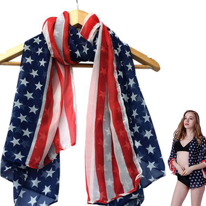 Scarves American Flag Pentagram Chiffon Scarf Fashion Scarves USA Flag Scarf Patriotic Stars and Stripes American flag Scarf for wom WCW087
Scarves American Flag Pentagram Chiffon Scarf Fashion Scarves USA Flag Scarf Patriotic Stars and Stripes American flag Scarf for wom WCW087