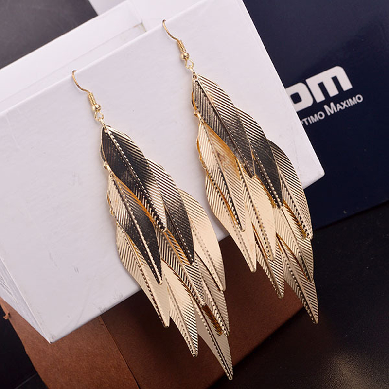 Dangle & Chandelier Drop Long Earrings India Baroque Vintage Multi layer Leaf Willow Fringed Tassel Gold Silver Earrings woman Fashion Jewelry Very spectacular
Dangle & Chandelier Drop Long Earrings India Baroque Vintage Multi layer Leaf Willow Fringed Tassel Gold Silver Earrings woman Fashion Jewelry Very spectacular