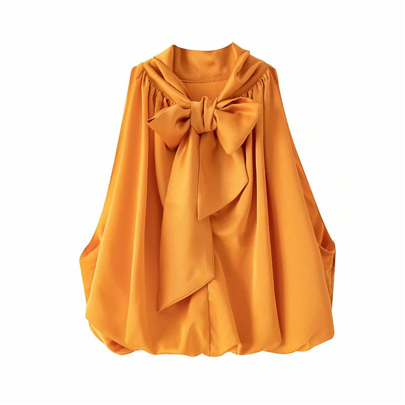 women summer casual orange bow collar blouse female 2020 new arrival sleeveless loose orange long shirts blusas femme
women summer casual orange bow collar blouse female 2020 new arrival sleeveless loose orange long shirts blusas femme