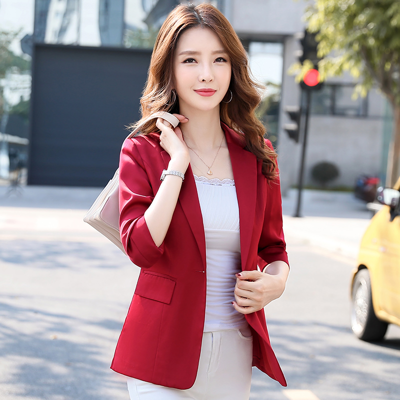 Fashion Casual Office Ladies Red Blazer Women Half Sleeve Jackets Slim Work Wear Business Clothes Slim Styles
Fashion Casual Office Ladies Red Blazer Women Half Sleeve Jackets Slim Work Wear Business Clothes Slim Styles