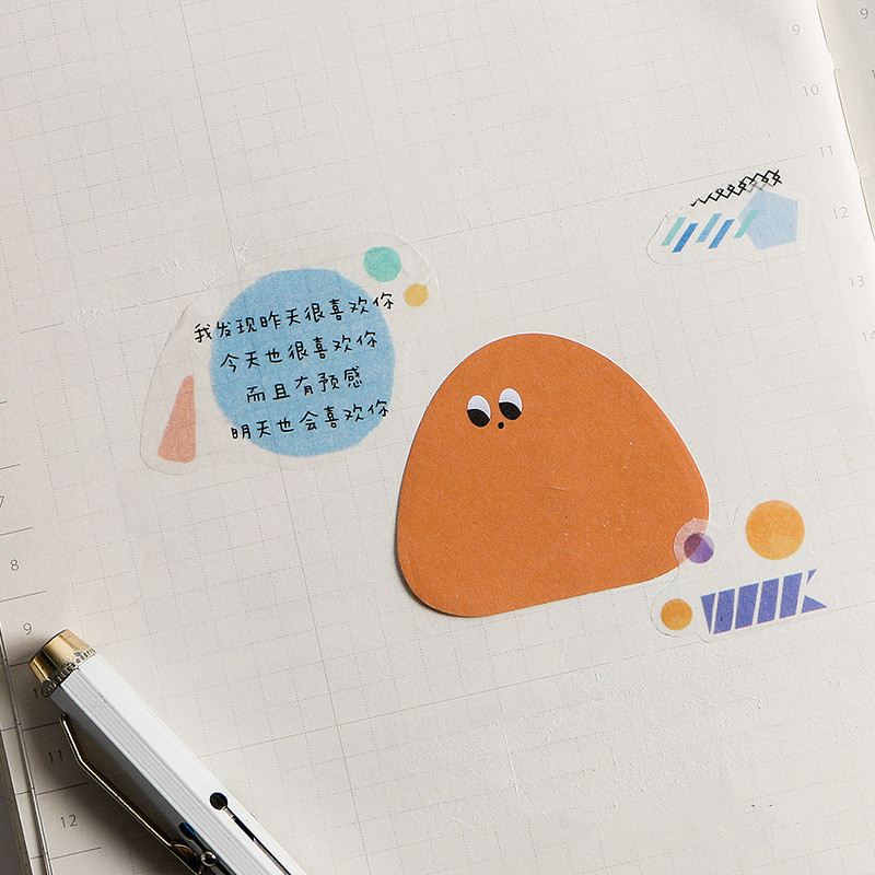 Helpro 30 Sheets Sticky Notes Cute Creature Label Memo Pad for Writing Papeleria School Office Paper Sticky Stationery Supplies