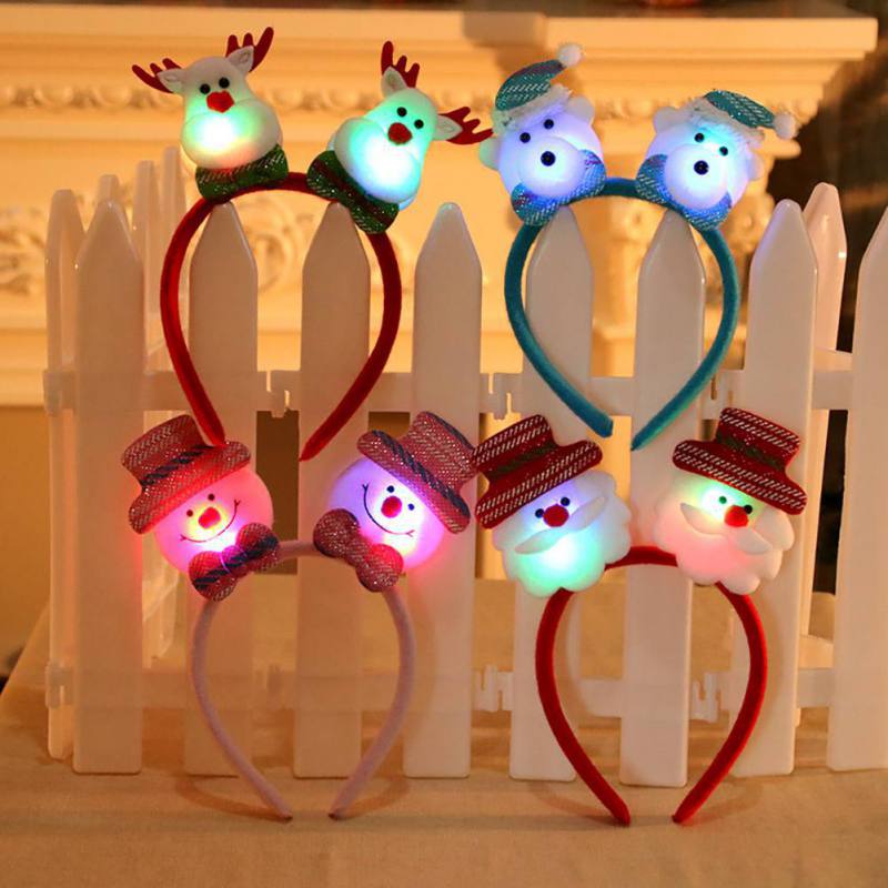 Christmas Headband Luminous Single / Double Santa Claus / Deer/ Snowman Head Button Battery Operated LED Light Glowing
Christmas Headband Luminous Single / Double Santa Claus / Deer/ Snowman Head Button Battery Operated LED Light Glowing