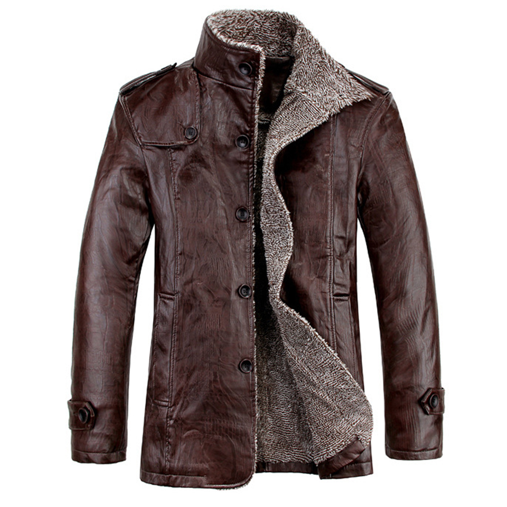 8XL 2019 High Quality PU Leather Jackets Men Autumn Solid Stand Collar Fashion Men Jacket Jaqueta Masculina DCT-246