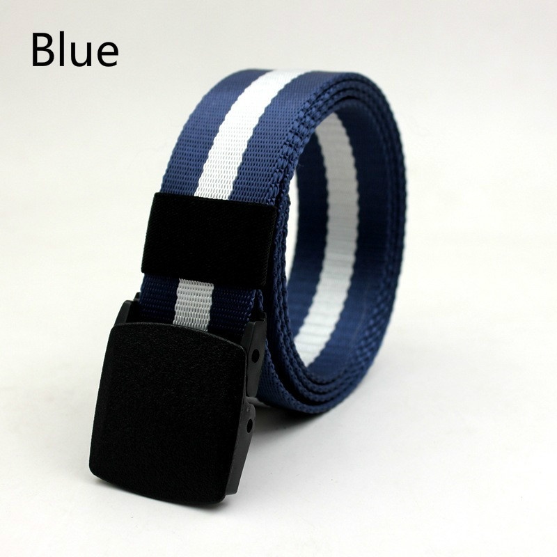 Belt Men Canvas Belts Youth Students Automatic Smooth Buckle Female Hypoallergenic Outdoor Nylon Pants Belt Ladies Belt