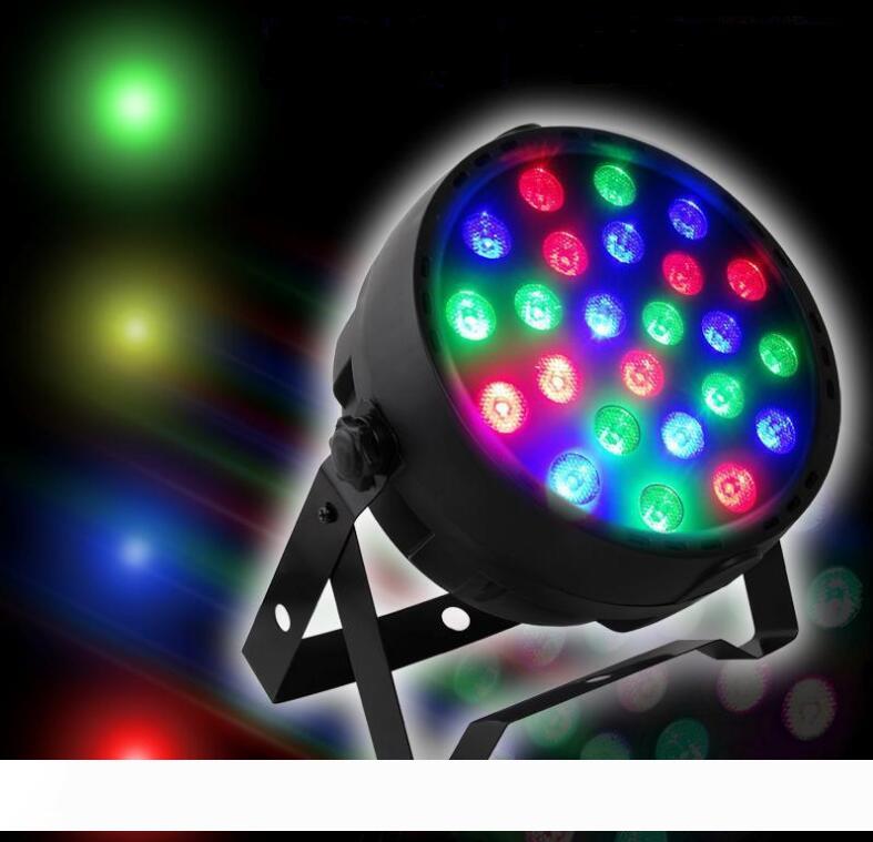 Led stage light 18x3W 54W 85-265V High Power RGB Par Lighting With DMX 512 Master Slave Led Flat DJ Auto-Controller