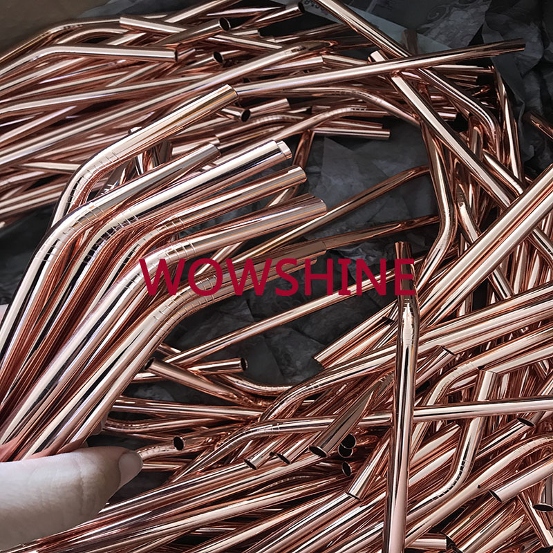 WOWSHINE Wholesale 50pcs/lot 8mmx215mm Curved Very Shiny Rose Gold Color Stainless Steel Drinking Straws Rust Free Bent
WOWSHINE Wholesale 50pcs/lot 8mmx215mm Curved Very Shiny Rose Gold Color Stainless Steel Drinking Straws Rust Free Bent