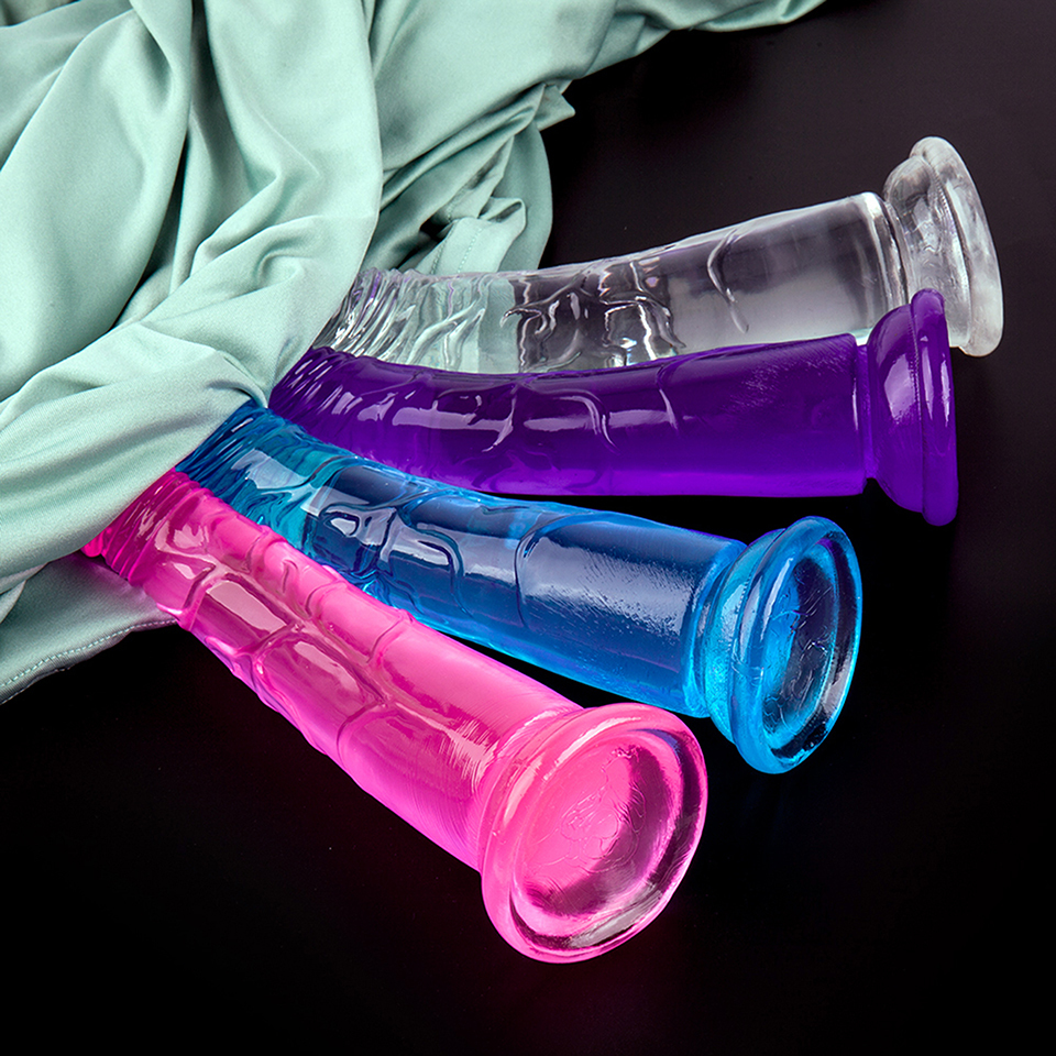 Erotic Soft Jelly Dildo Realistic Anal Dick Bullet Vibrator Strapon Big Penis Suction Cup Products for Adults Sex Toys for Woman Y200422