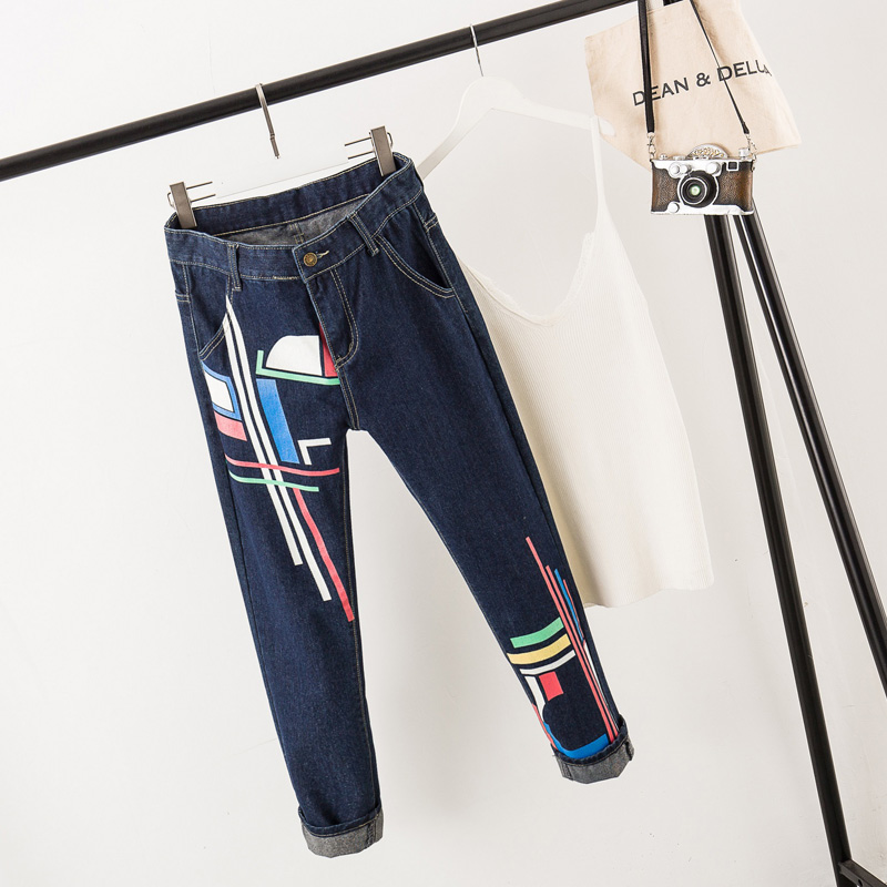 Fat Size Female Wear Fat Sister Leisure Loose Slim Jeans In Autumn 2019, Blue
Fat Size Female Wear Fat Sister Leisure Loose Slim Jeans In Autumn 2019, Blue