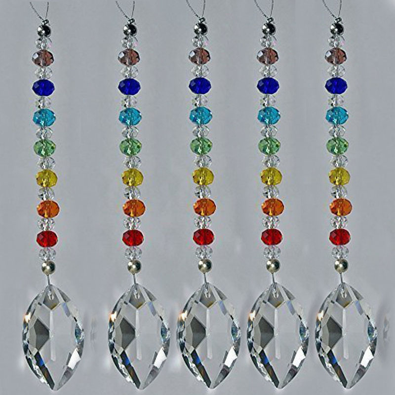 10PCS Sparkling Crystal Suncatcher Prism Chakra Colors Rondelle Beads Strand Design Rainbow Sun catchers Chrismas Decoration
10PCS Sparkling Crystal Suncatcher Prism Chakra Colors Rondelle Beads Strand Design Rainbow Sun catchers Chrismas Decoration