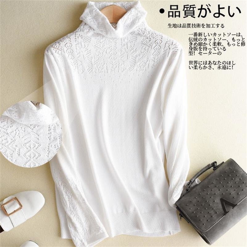 Women Knitted Sweaters Pullovers Turtleneck Long Sleeve Solid Color Sweater Women V191130