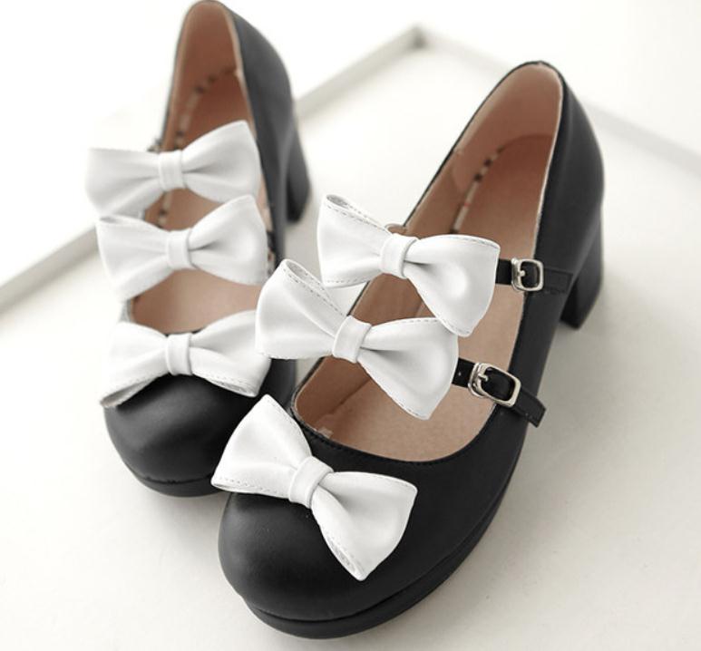2019 Women's shoes in Spring and Autumn with New style Middle heel Coarse heel round head bowknot @7033, Black
2019 Women's shoes in Spring and Autumn with New style Middle heel Coarse heel round head bowknot @7033, Black