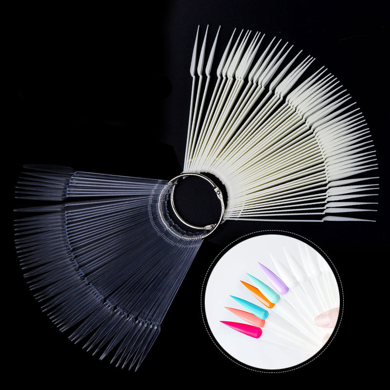 50 PCS/set False Nail Tips Fan Nail Art Full Cover Display Practice Fake Nails Manicure Acrylic UV Gel Polish Artificial Nails, White
50 PCS/set False Nail Tips Fan Nail Art Full Cover Display Practice Fake Nails Manicure Acrylic UV Gel Polish Artificial Nails, White