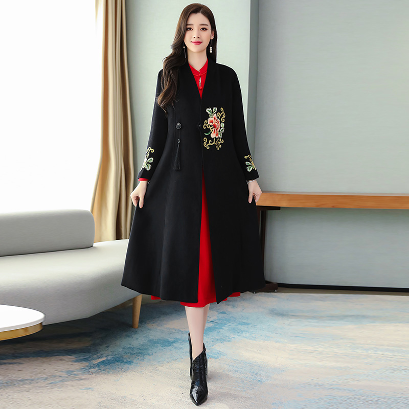 Chinese Traditional Tang suit long sleeve women's elegant Tops fall/winter festive vintage ethnic clothing Chinese cheongsam jacket