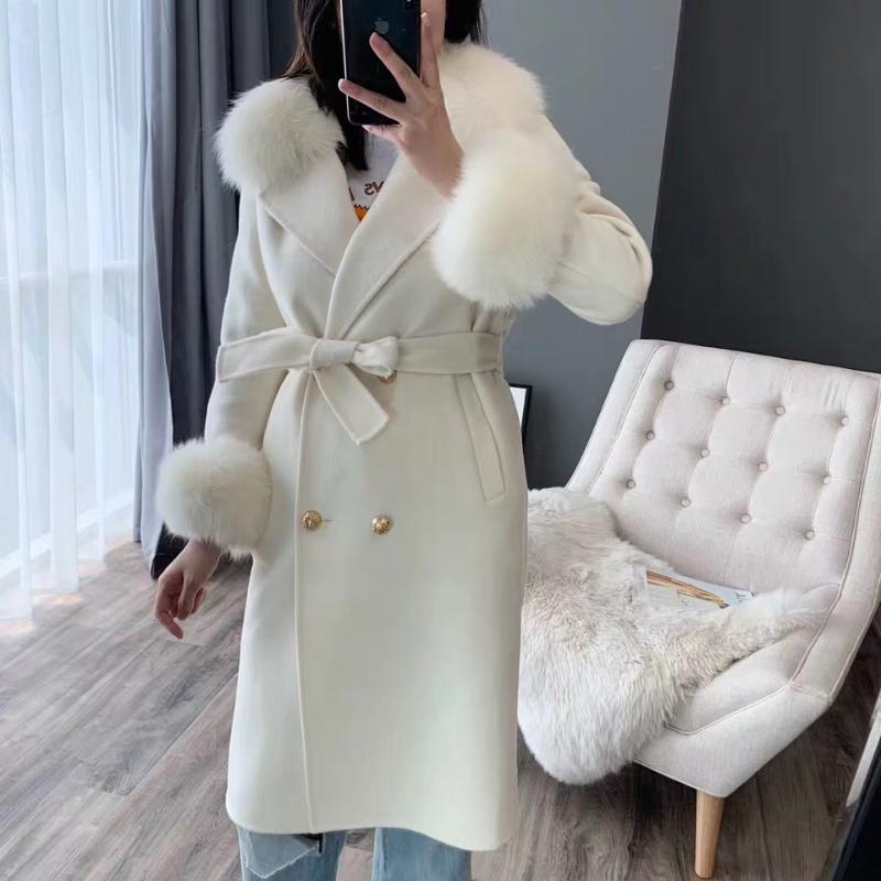 Double Side 100% Woolen Wool Cashmere Fur Collar and Cuff Decoration Woolen Slim Belt Hooded Parka rw6, Black
Double Side 100% Woolen Wool Cashmere Fur Collar and Cuff Decoration Woolen Slim Belt Hooded Parka rw6, Black