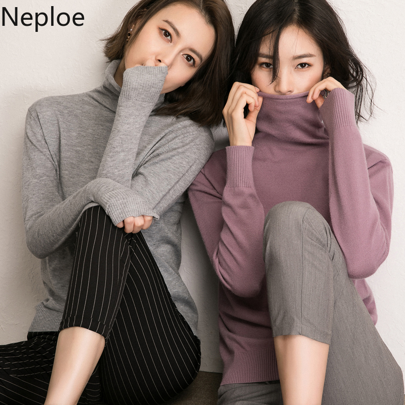 Neploe Autumn Winter Thin Bottom Pullover Sweater Women Turtleneck Solid Short Long Sleeve Pull Femme Plus Size Loose Top 46624, Black
Neploe Autumn Winter Thin Bottom Pullover Sweater Women Turtleneck Solid Short Long Sleeve Pull Femme Plus Size Loose Top 46624, Black
