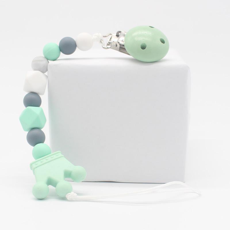 Silicon Bead Pacifier Chain Clips and Teethers Baby Feeding Accessories Hot Sale Infant Safe Pacifier Holders Soother