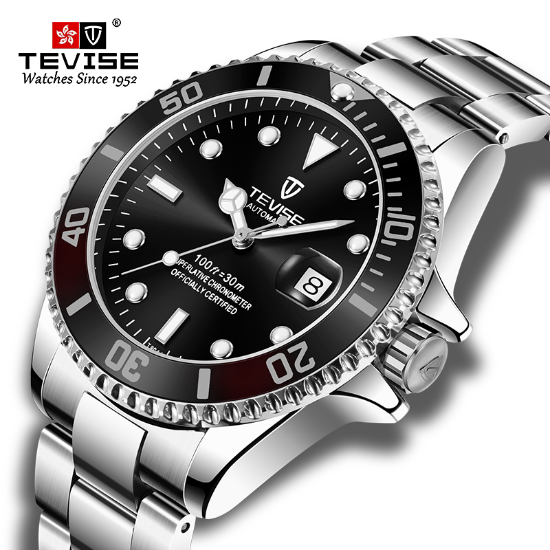Fashion Brand TEVISE Men Stailness steel Band Automatic Mechanical Watch Fashion Men Luminous Date Business wristwatch, Slivery;brown
Fashion Brand TEVISE Men Stailness steel Band Automatic Mechanical Watch Fashion Men Luminous Date Business wristwatch, Slivery;brown