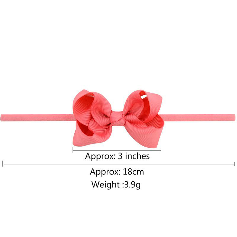 Girls Mini Bow Tie Knot Headbands 3 Inches Wrap Safety Elastic Hairband Baby Infant Toddler Photography Props Accessories Boutique