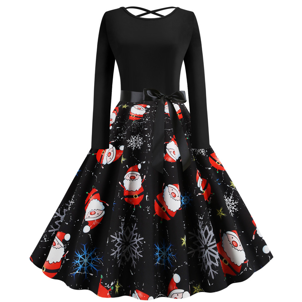 Vintage Dress Women Long Sleeve Print Christmas Dress Winter Elegant Swing Party Dresses Robe Femme Casual Rockabilly Vestidos
Vintage Dress Women Long Sleeve Print Christmas Dress Winter Elegant Swing Party Dresses Robe Femme Casual Rockabilly Vestidos