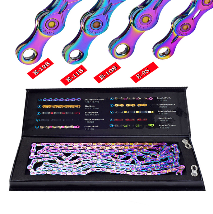 

SUMC X10L X11L X12L Bike Chain 10S 11S 12S Color for MTB /Road bike for 20 30 11 22 33 12 speed 116L /Chain
