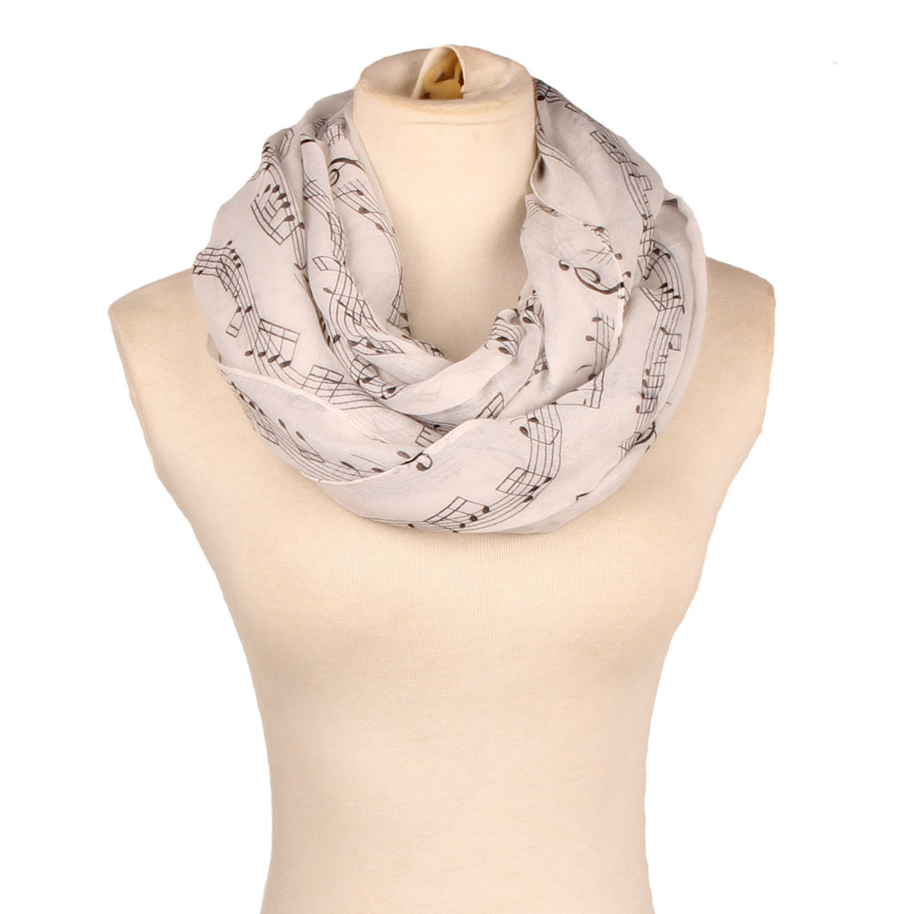 High Quality Women Scarf Musical Symbol Scarf Long Scarf Voile Music Note warm Autumn Winter neckerchief Lady Scraf