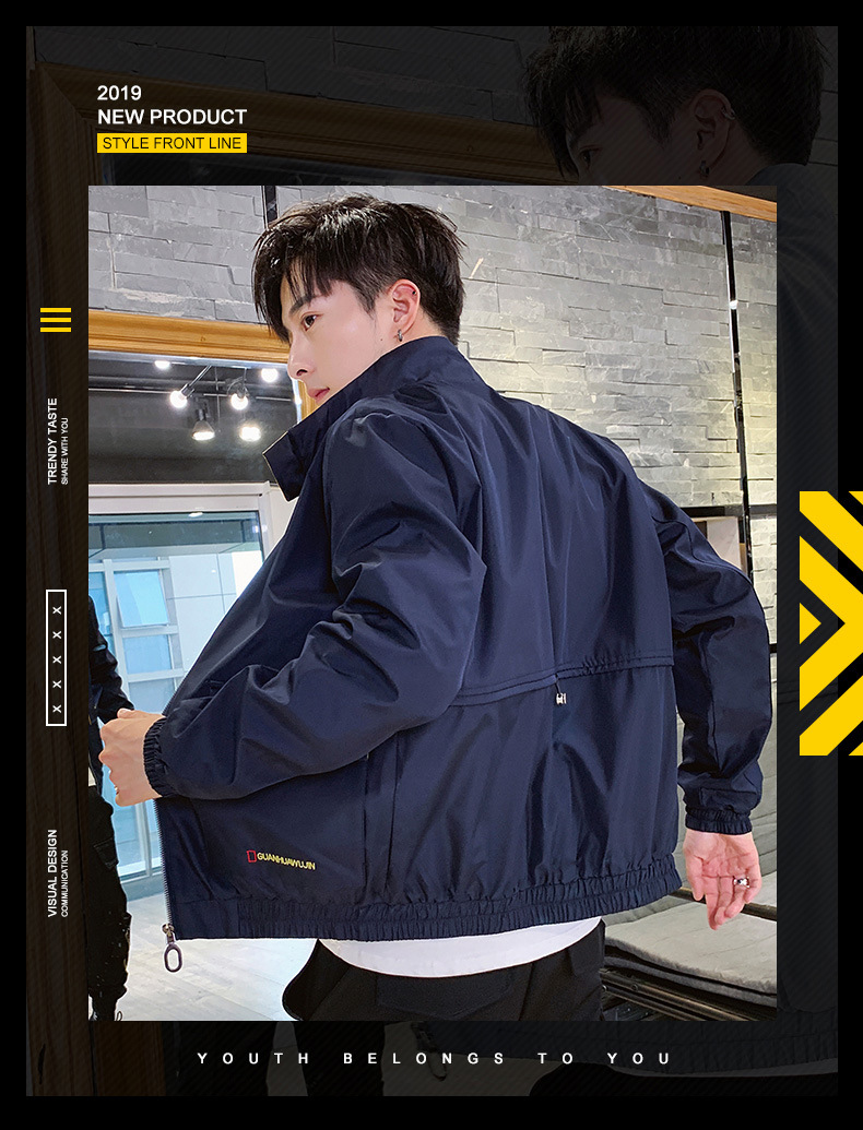 Jacket Mens 21Ss Autumn New Korean Youth Student Fashion Brand Coat Slim And Handsome Casual Men's Wear