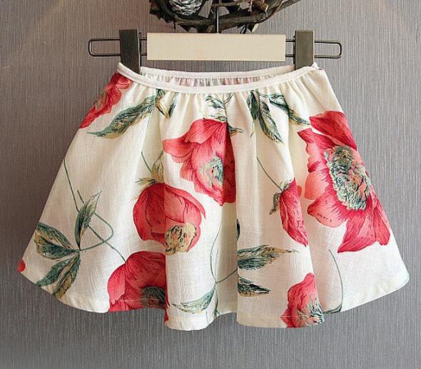 cute white butterfly sleeve pullover tops+ printed skirt set children clothes summer sets baby girl child 2pcs set