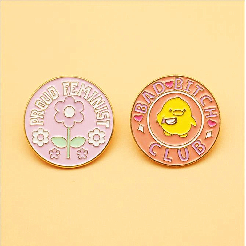 Bad Bitch Club badge Brooch Duck Enamel figure Pins Brooches for Women Men Lapel Pin Backpack Bags Badge Gifts