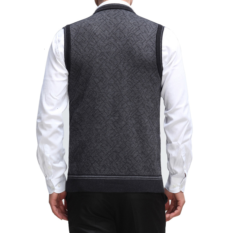EICHOS Mens Sweater Vest Wool Pullover Sleeveless Homm Casual Knit Waistcoats Men Business V Neck Vest Male Knitted CashmereMX190926