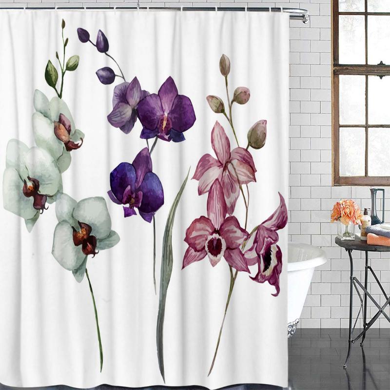 Colorful Orchid Flower Plant Art Waterproof Shower Curtain With Hook For Home Decoration Bathroom Shower Curtain
Colorful Orchid Flower Plant Art Waterproof Shower Curtain With Hook For Home Decoration Bathroom Shower Curtain