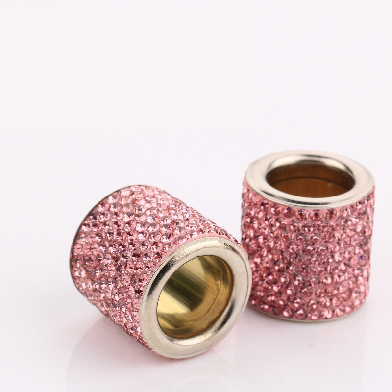 Universal Car Headrest Crystal Jewelry Auto Creative Interior Decoration Supplies Pink White Blue