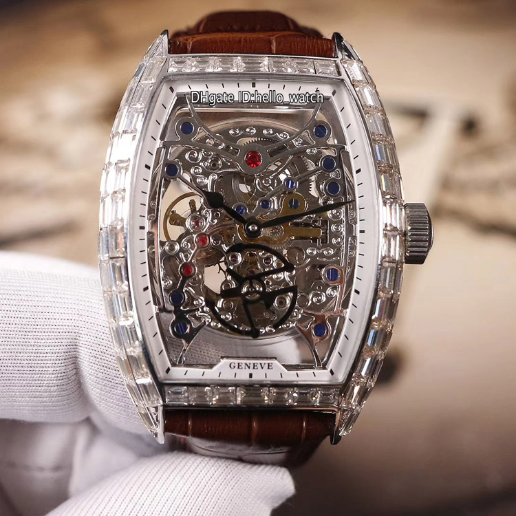 Best Edition New CINTRÉE CURVEX Squelette Classique 8880 T SQT Skeleton Dial Automatic Mens Watch Big Diamond Case Leather Strap Watches, M157a (2)
Best Edition New CINTRÉE CURVEX Squelette Classique 8880 T SQT Skeleton Dial Automatic Mens Watch Big Diamond Case Leather Strap Watches, M157a (2)