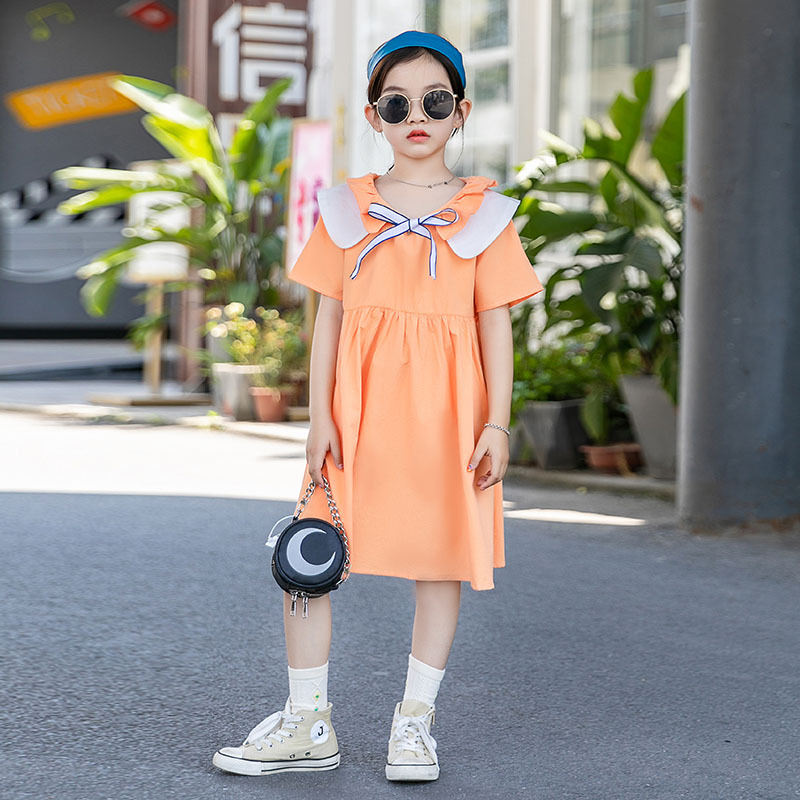 Baby Girl Navy Collar Dress 2020 Summer New Zhongdatong College Style Fashion Children's Dress Children's Clothes Knee-Length
Baby Girl Navy Collar Dress 2020 Summer New Zhongdatong College Style Fashion Children's Dress Children's Clothes Knee-Length