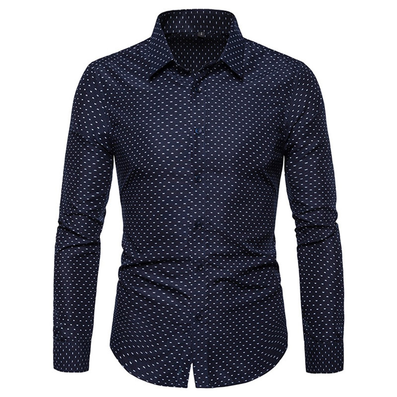 Men Shirt Long Sleeve Dot Print Shirt Spring New Brand Business Office Formal Men Dress Plus Size Male Chemise, Green
Men Shirt Long Sleeve Dot Print Shirt Spring New Brand Business Office Formal Men Dress Plus Size Male Chemise, Green