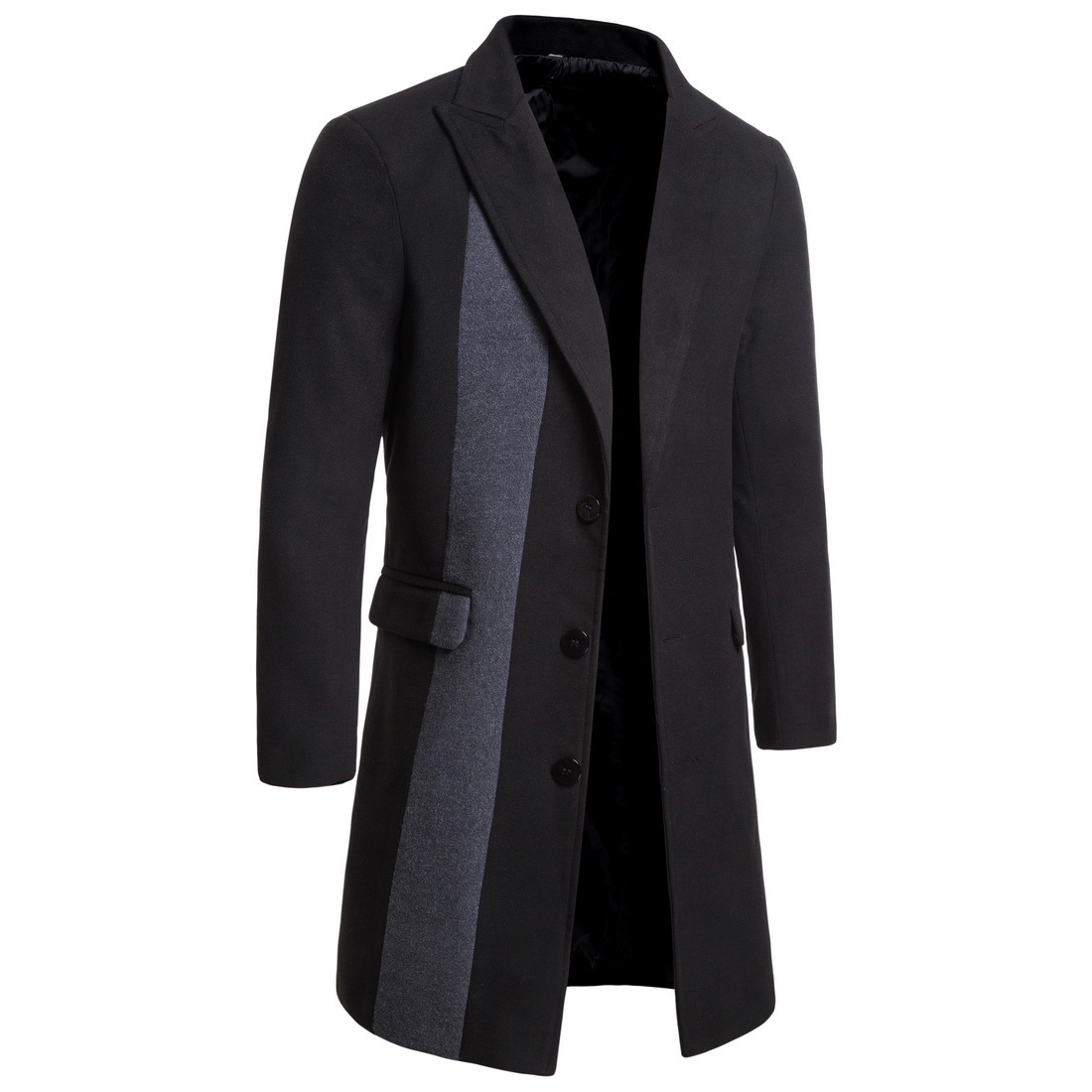 Men's windbreaker 2019 new winter fashion quality men's single-breasted wool coat woolen coat male, Black
Men's windbreaker 2019 new winter fashion quality men's single-breasted wool coat woolen coat male, Black