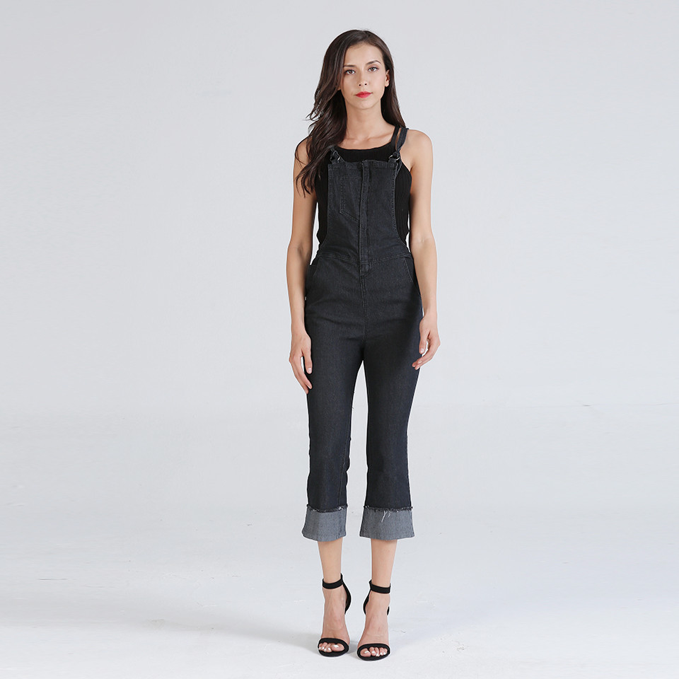 Spring Autumn Women Casual Overalls Flares Female Suspender Denim Rompers Lady Casual Solid Color Sling Pants, Mazarine 
Spring Autumn Women Casual Overalls Flares Female Suspender Denim Rompers Lady Casual Solid Color Sling Pants, Mazarine