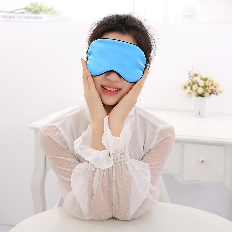 Silk Sleep Mask Supple Eye Shade Portable Travel Eyepatch Breathable Rest Blindfold Eyecover