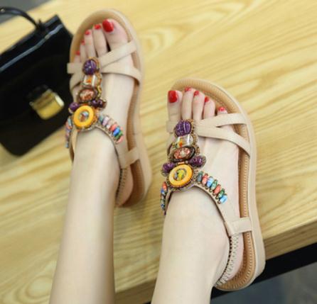 2019 Women's Sandals in Summer with New style Slope heel Thick bottom @99, Beige
2019 Women's Sandals in Summer with New style Slope heel Thick bottom @99, Beige