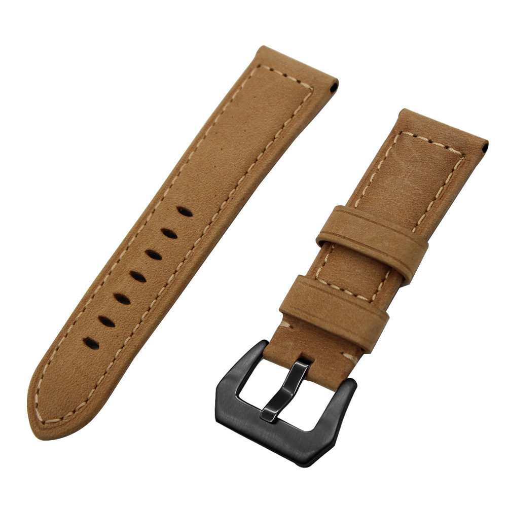 20mm 22mm 24mm 26mm Italy Genuine Leather Watch Band for Panerai Luminor Radiomir Stainless Steel Buckle Watchband Wrist Strap CJ191225
