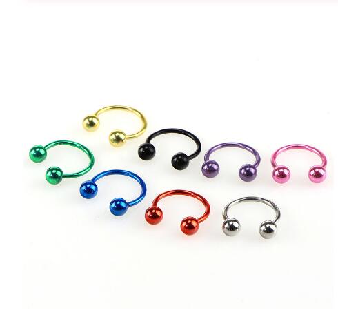 Colorful Steel Horseshoe Nose Septum Rings Ear Rings Body Piercing Nariz Jewelry Piercng GD141