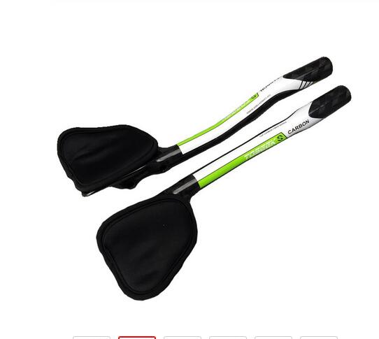 TOSEEK Carbon Fiber Cycling Triathlon Rest Bar 31.8mm length 340mm For Road Bike TT Handlebars Bar Ends