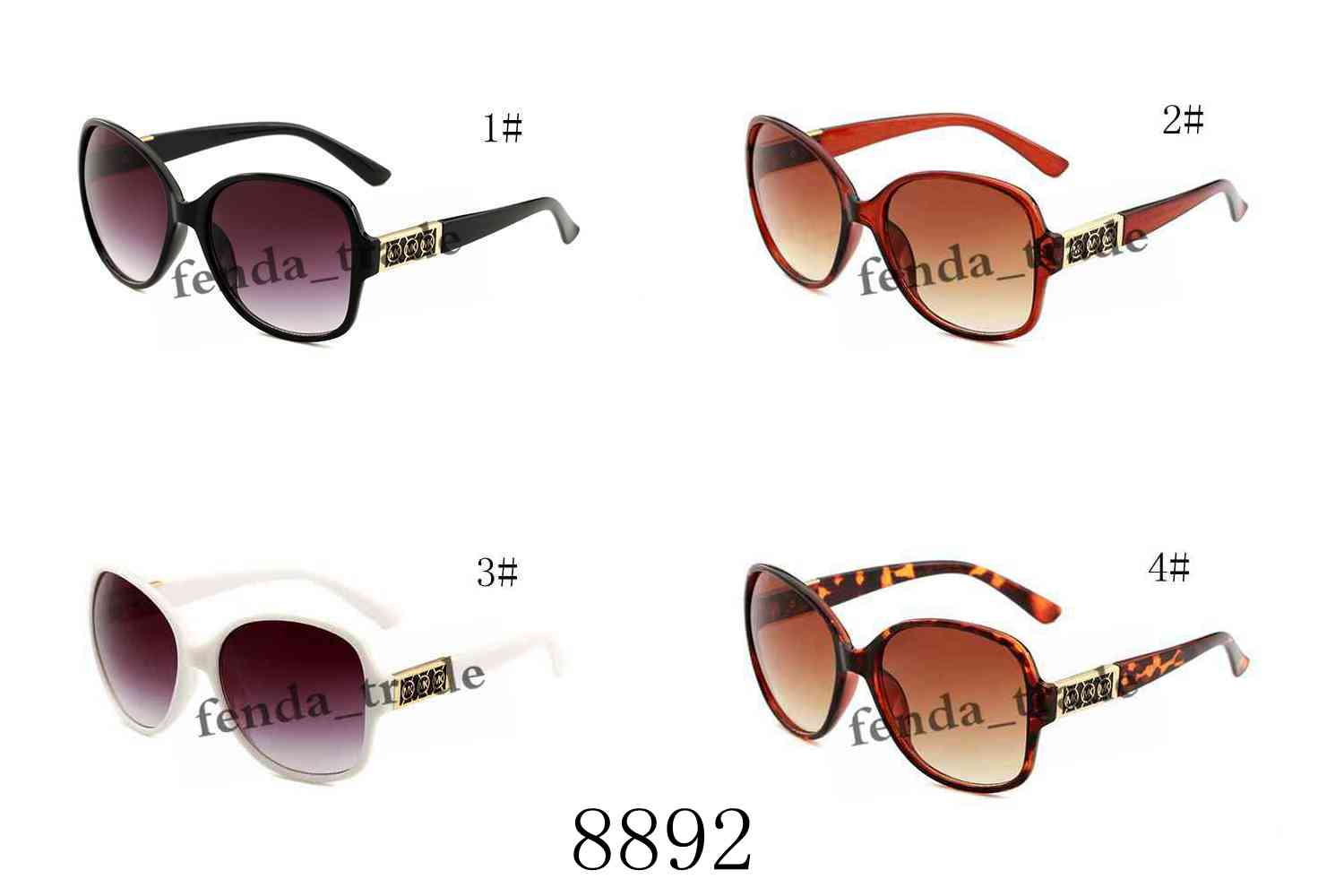 2019 brand Factory Price Sunglasses Hot Selling Fashion Brand Designer Sunglasses women Sun glasses Classic eyewear big Frame Oculos 8892, White;black
2019 brand Factory Price Sunglasses Hot Selling Fashion Brand Designer Sunglasses women Sun glasses Classic eyewear big Frame Oculos 8892, White;black