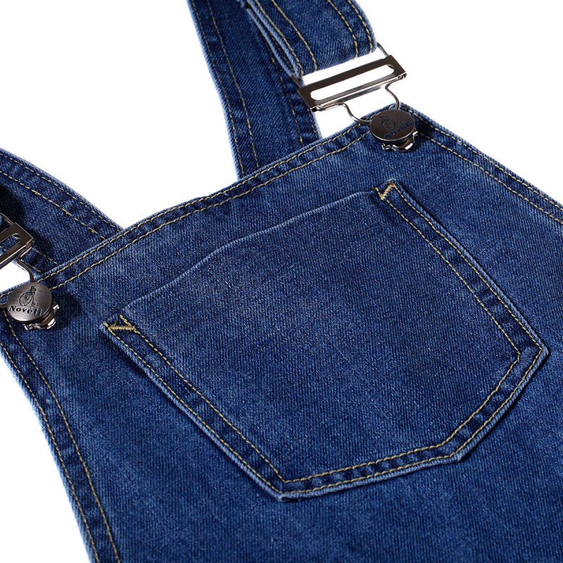 Women's Rolled-up Denim Shortalls Fashion Overall Loose Fit Plus Size Washed Blue Denim Short Jumpsuit with Pockets 28-42