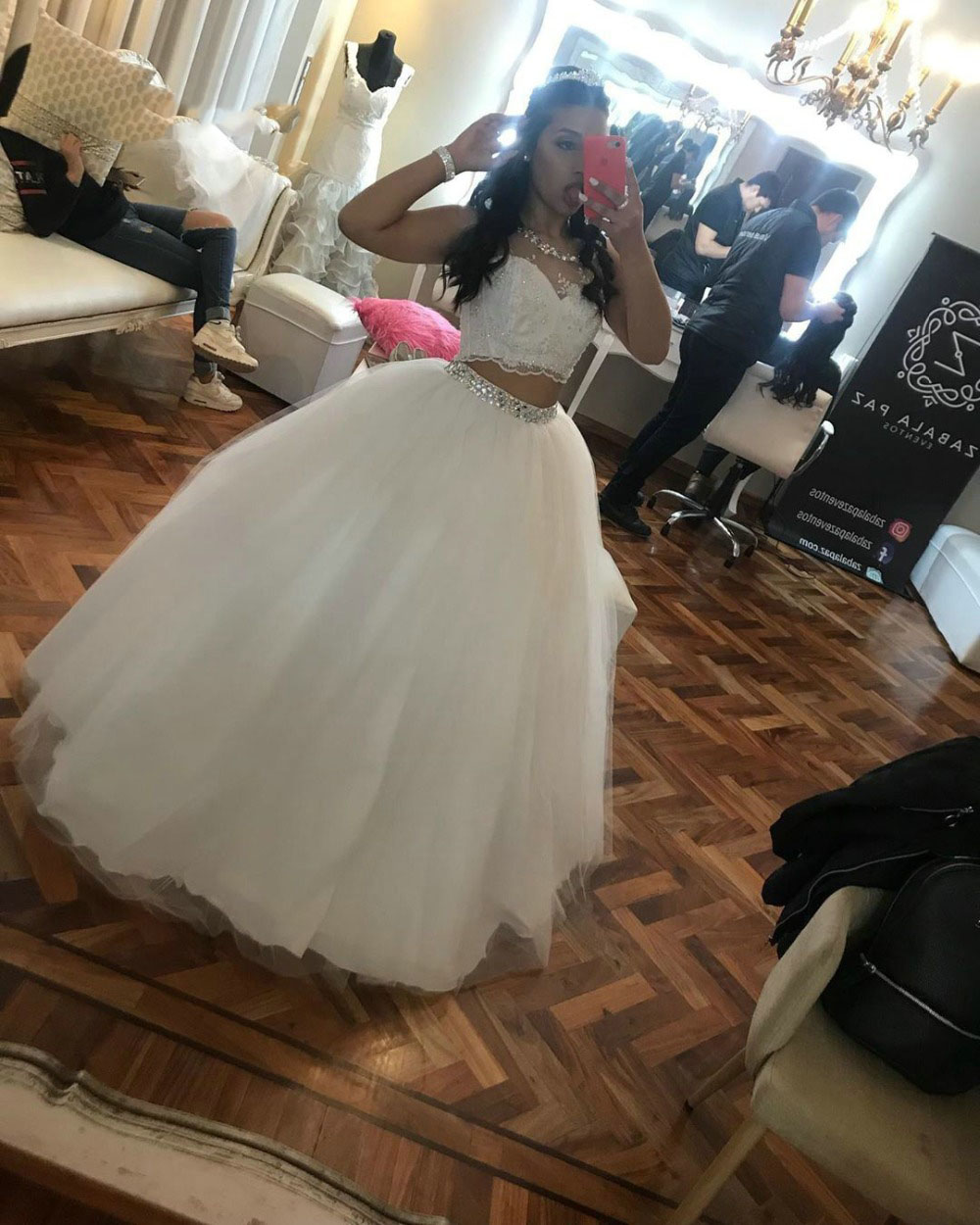 Sexy Two Piece Prom Dress Two Styles Long and Short Dress Beaded Crystals Formal Tulle Evening Dress Gala Girls Party Gown, Chocolate
Sexy Two Piece Prom Dress Two Styles Long and Short Dress Beaded Crystals Formal Tulle Evening Dress Gala Girls Party Gown, Chocolate