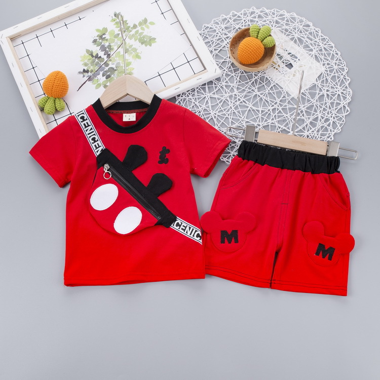 2PCS Toddler Kids Baby Boys Outfits T-shirt Tops+Pants Girls Outfits Set Summer Boys Clothes Tracksuit