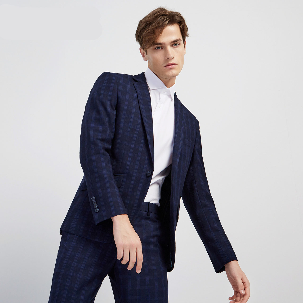 Groom Tuxedos Two Pieces(jacket+Pants) Men Wedding Suits Groomsmen Wear Custom Made High Quality Formal Blazer