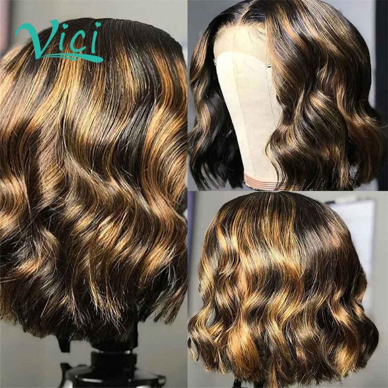 Highlight Wig Colored Bob Lace Front Wigs Wet And Wavy Short Human Hair Wigs Honey Blonde Highlighted For Women Virgin Hair, As pic
Highlight Wig Colored Bob Lace Front Wigs Wet And Wavy Short Human Hair Wigs Honey Blonde Highlighted For Women Virgin Hair, As pic