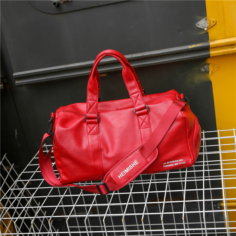 New Korean style travel bag men and women luggage bag sports shoulder fitness, Black
New Korean style travel bag men and women luggage bag sports shoulder fitness, Black